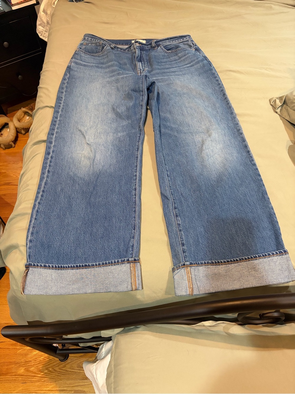 Madewell Cuffed Superwide Jeans